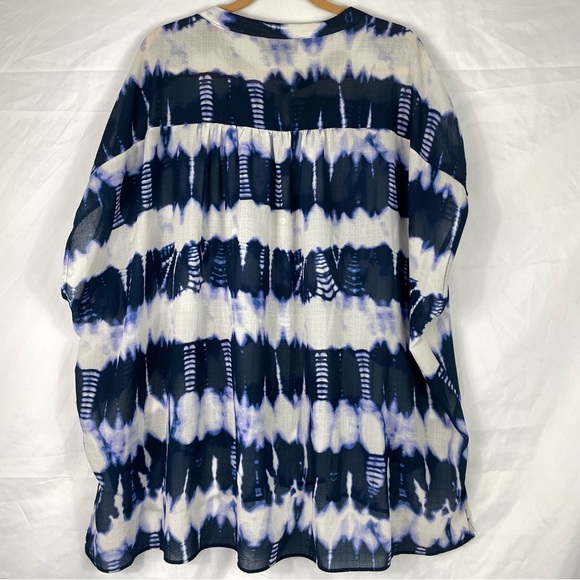 Lane Bryant Women’s Indigo Blue White Tie Dye - Picture 4 of 8